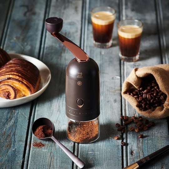 Peugeot LArbre à Café uSelect kahve değirmeni, 20 cm, yüksek kaliteli espresso ve kahve değirmeni, manuel dozaj kaşığı ve fırça ile, kahve aksesuarı