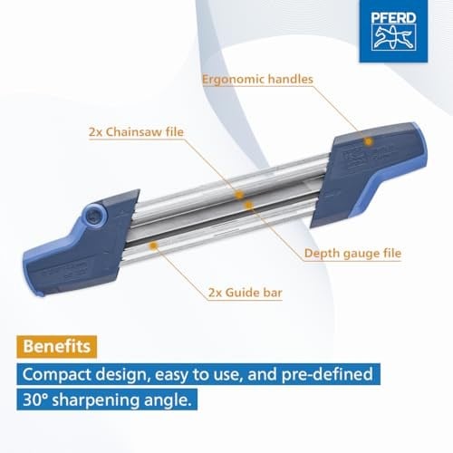 PFERD 17300 11098040 zincir testere bileyici CHAIN SHARP CS-X, törpü çapı 4,0 mm – testere dişini ve derinlik sınırlayıcıyı tek bir işlemde düzenleyin, zincir bölünmesi 44263 inç düşük profil