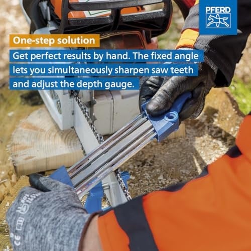 PFERD 17300 11098040 zincir testere bileyici CHAIN SHARP CS-X, törpü çapı 4,0 mm – testere dişini ve derinlik sınırlayıcıyı tek bir işlemde düzenleyin, zincir bölünmesi 44263 inç düşük profil