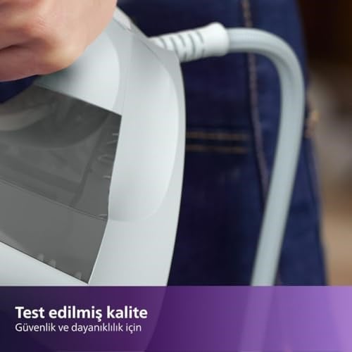 PHILIPS 5000 Serisi Buharlı Ütü – 2400W, 40g/dk Sürekli Buhar, 160g Şok, SteamGlide Plus Taban, Dahili Kireç Temizleme, Damlatmaz Sistem, Dikey Kullanım Özelliği (DST5010/10)