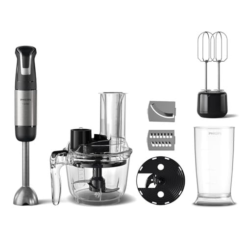 Philips 5000 Serisi El Blender - SpeedTrigger Kontrolü, 1200W Motor, Paslanmaz Çelik Bıçaklar, Bebek Maması Hazır, Mikser ve Gıda İşlemci Aksesuarları (HR2695/01)