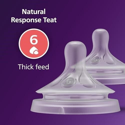 Philips Avent Doğal Tepkili Biberon Emziği, 2’li Paket, 6 Ay+, 6 Numara, Akıtmaz Emzik, Kolik ve Gaz Önleyici, BPA İçermez, SCY966/02