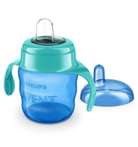 Philips Avent Eğitici Damlatmaz Bardak, 6 Ay+ Erkek Bebekler için, Yumuşak Silikon Uç, Sızdırmaz ve Kolay İçim, Tutma Saplı, BPA İçermez, Bulaşık Makinesinde Yıkanabilir, 200 ml, SCF551/05
