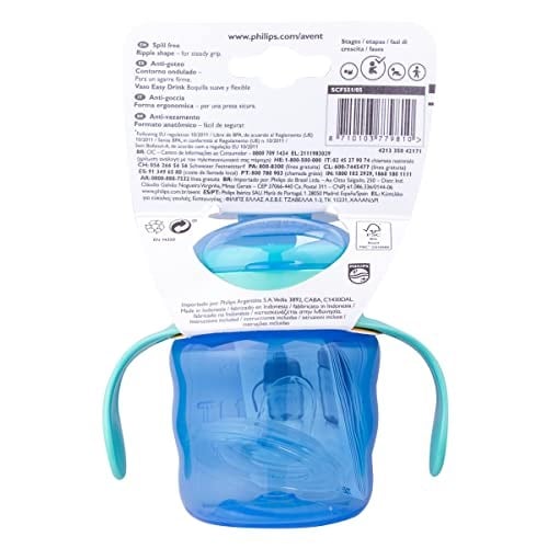 Philips Avent Eğitici Damlatmaz Bardak, 6 Ay+ Erkek Bebekler için, Yumuşak Silikon Uç, Sızdırmaz ve Kolay İçim, Tutma Saplı, BPA İçermez, Bulaşık Makinesinde Yıkanabilir, 200 ml, SCF551/05
