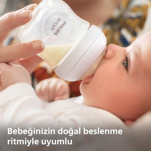 Philips Avent Natural Response Hoşgeldin Bebek Hediye Seti – 4 Biberon, Ultra Soft Emzik, Biberon Fırçası, Damlatmaz Emzik, Doğal Kavrama, Antikolik Valf, BPA İçermez, SCD838/11