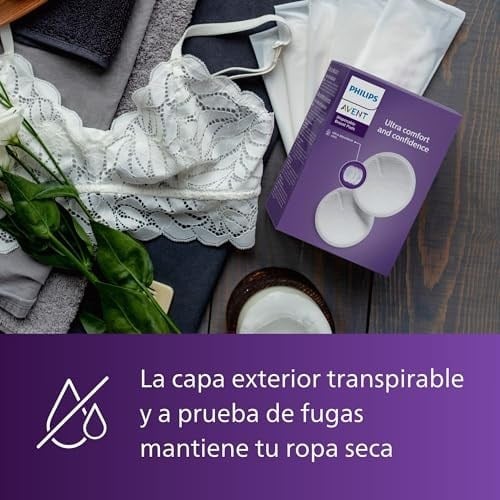 Philips Avent Tek Kullanımlık Göğüs Pedleri, 60lı, Ultra İnce ve Emici, Petek Doku, Gece Gündüz Konfor, Hijyenik Ambalajlı, Sızdırmaz ve Hava Alan Yapı, SCF254/61