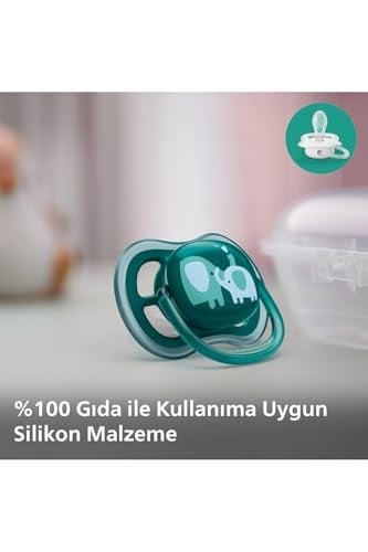 Philips Avent Ultra Air Emzik, 18 Ay+, Erkek Bebekler için, 2’li Paket, Ortodontik Silikon, Geniş Hava Delikli, Mikrodalga Sterilize Edilebilir, BPA İçermez, SCF349/18