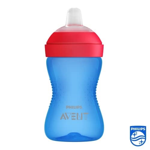Philips Avent Yumuşak Uçlu Alıştırma Bardağı, 9 Ay, 300 Mililitre, Mavi, SCF802/01