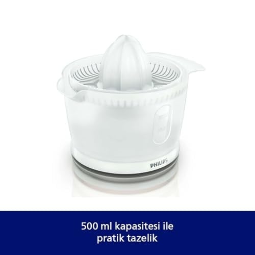Philips Daily Collection Narenciye Sıkacağı, 25W, 500 ml Meyve Suyu Sürahisi, Otomatik Yön Değiştirme, Kablo Saklama, HR2738/00