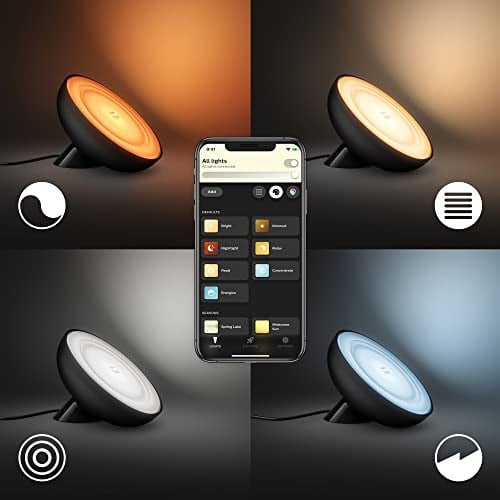 Philips Hue Bloom V4 Siyah Akıllı Led Masa Lambası, Bluetooth Özellikli