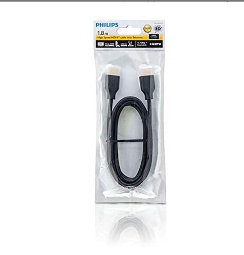 Philips SWV5401H/10 4K Destekli Ethernet HDMI Kablo, Siyah