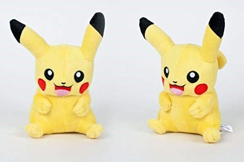 (Pikachu) - Pokemon Pikachu 20cm Plush Toy - Happy Pikachu Pose