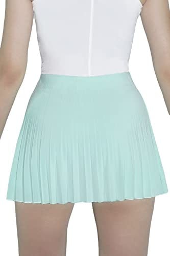 Pileli Yeşil Tenis Eteği