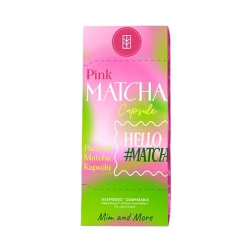 Pink Matcha Kapsül – Nespresso Uyumlu Pembe Superfood Matcha Tozu, 10lu Paket
