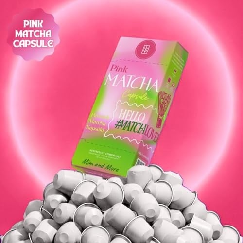 Pink Matcha Kapsül – Nespresso Uyumlu Pembe Superfood Matcha Tozu, 10lu Paket