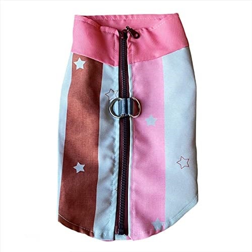 Pink Stars Su itici Yağmurluk Köpek Yağmurluğu PEMBE M