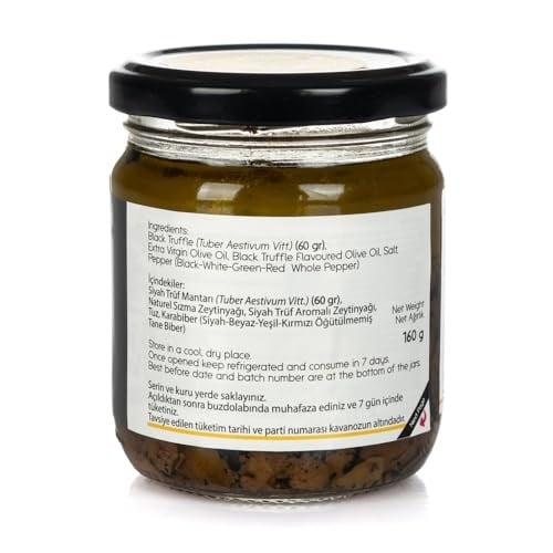 Pino Roble Dilimlenmiş Siyah Trüf Tuber Aestivum Mantarlı Melanosporum Trüf Esanslı Sızma Zeytinyağ Marineli Carpaccio 160 gr