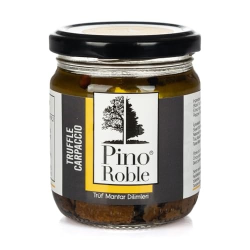 Pino Roble Dilimlenmiş Siyah Trüf Tuber Aestivum Mantarlı Melanosporum Trüf Esanslı Sızma Zeytinyağ Marineli Carpaccio 160 gr