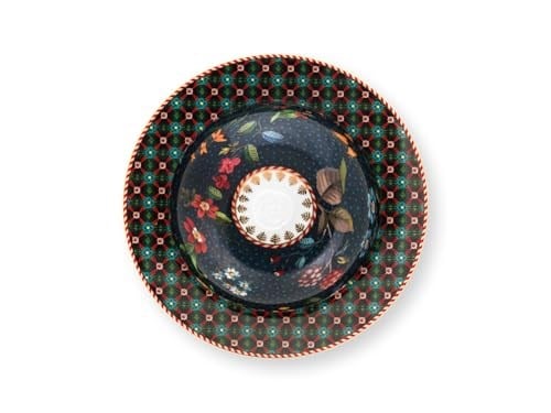 PiP Studio Berry Blues tereyağı kabı yuvarlak mavi 17x8cm
