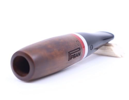 Pipsan Toscanello Backwoods Ağızlık Kahverengi - Kırmızı/Beyaz Şeritli