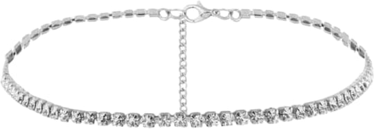 Pirinç Malzeme16 mm Taşlı Choker Kolye,Kadın Kolye,Taşlı Kolye