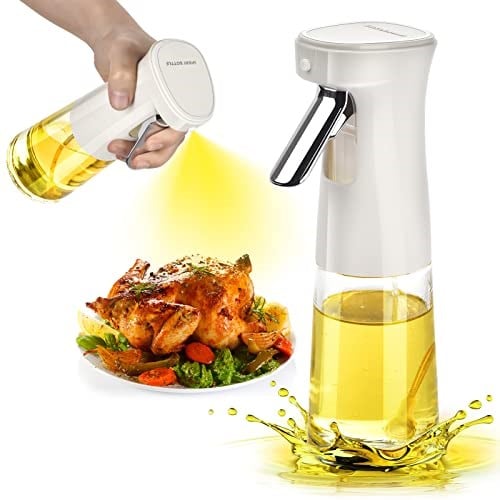Pişirme için Zeytinyağı Püskürtücü, 240ml Zeytinyağı Sprey Şişesi, Cam Zeytinyağı Püskürtücü Mister, Hava Fritözü için Yağ Püskürtücü, Barbekü, Salata, Pişirme, Izgara Mutfak Aletleri