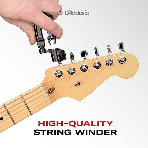 Planet Waves DAddario Accessories Pro-Winder - Gitar Teli Sargısı, Kesici, Köprü Pimi Çekici, Üstün Ergonomik Hepsi Bir Arada Alet, Germe İçin, Siyah - Seçenekler: Gitar, Bas