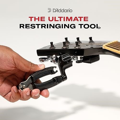 Planet Waves DAddario Accessories Pro-Winder - Gitar Teli Sargısı, Kesici, Köprü Pimi Çekici, Üstün Ergonomik Hepsi Bir Arada Alet, Germe İçin, Siyah - Seçenekler: Gitar, Bas