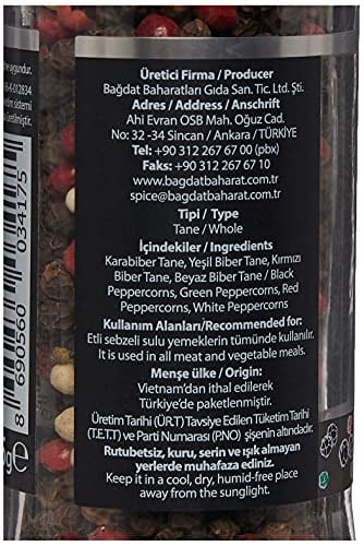 Plant Love Organic Bağdat Karışık Tane Biber Değirmen 45 Gr