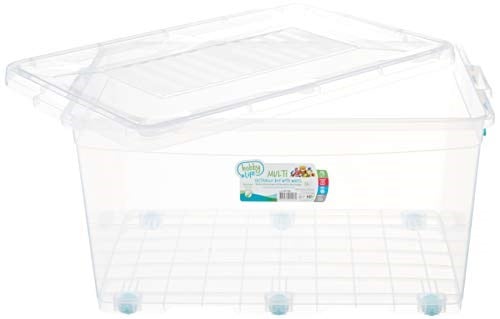 Plastik 50 lt Tekerlekli Multi Box Saklama Kabı - Seçenekler: 50 L, 80 L, 10 L, 30 L, 40 L, Derin, Kısa