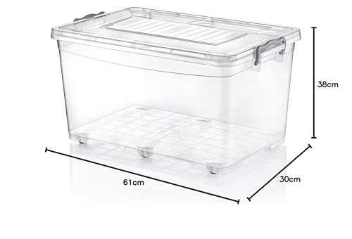 Plastik 50 lt Tekerlekli Multi Box Saklama Kabı - Seçenekler: 50 L, 80 L, 10 L, 30 L, 40 L, Derin, Kısa