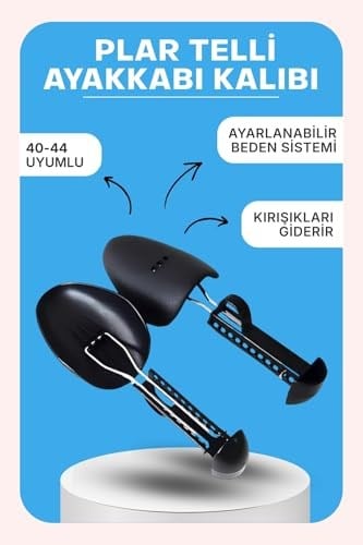 Plastik Telli Ayakkabı Kalıbı 1 Çift 40-44 Uyumlu Erkek Beden