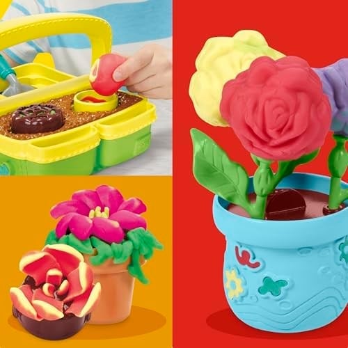 Play-Doh Blooming Flower Garden Oyun Seti | Doğa Temalı Rol Yapma ve Yaratıcı Oyun | 3 Yaş ve Üzeri Çocuklar İçin Sanat ve El İşi Seti