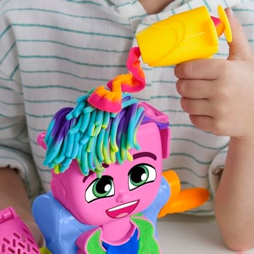 Play-Doh Renkli Kuaför Salonu Oyun Hamuru Seti, 6 Kutu, 3 Yaş Ve Üzeri Kız Ve Erkek Çocuklar İçin Oyuncaklar