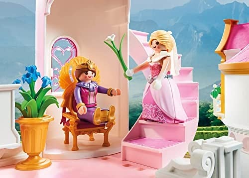 Playmobil 70447 Büyük Prenses Kalesi, prensler ve prensesler için büyülü dünya, eğlenceli, yaratıcı rol yapma, oyun seti 4 yaş ve üzeri çocuklar için uygundur