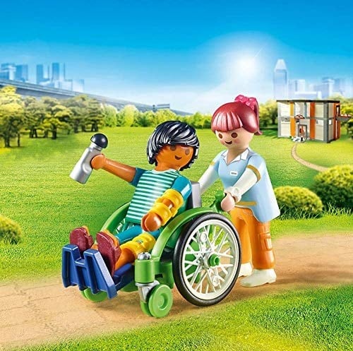 Playmobil City Life 70193 Tekerlekli Sandalyedeki Hasta, Yaşlar 4 ve Üzeri