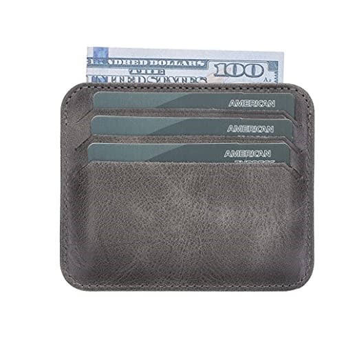 PLM Bouletta Pedro Slim Unisex Deri Kartlık TN18EF Gri