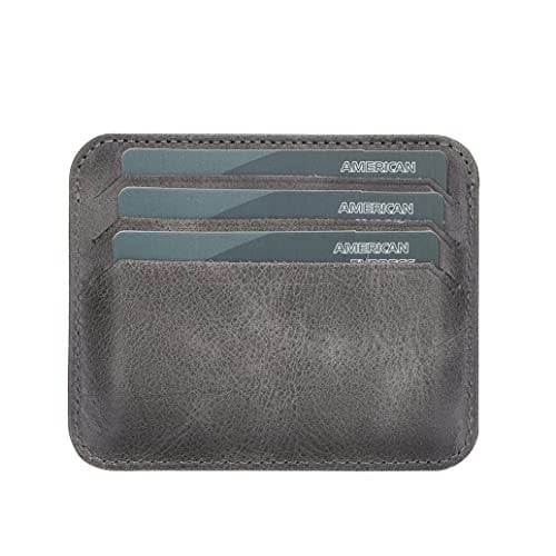 PLM Bouletta Pedro Slim Unisex Deri Kartlık TN18EF Gri