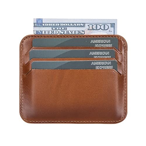 PLM Bouletta Pedro Slim Unisex Deri Kartlık RST2EF Taba