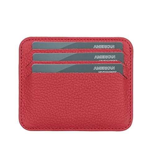 PLM Bouletta Pedro Slim Unisex Deri Kartlık ERC2 Kırmızı