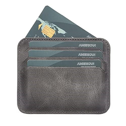 PLM Bouletta Pedro Slim Unisex Deri Kartlık TN18EF Gri