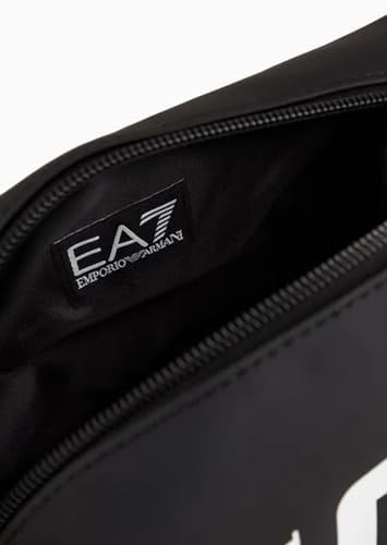 Pochette beauty case train uomo Emporio Armani EA7 siyah/beyaz logo UBS23EA01 245076 3R910 Piccola, Siyah, piccola