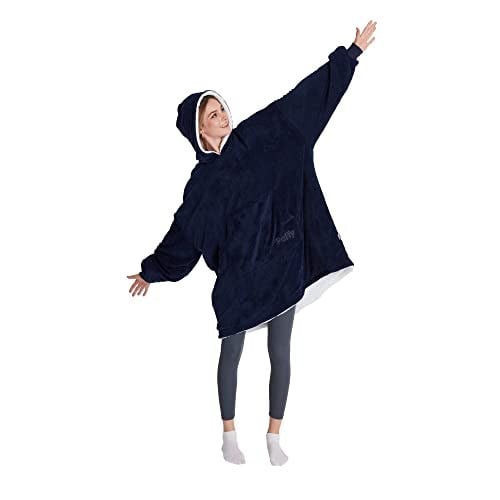 POFFY Oversize Giyilebilir Battaniye TEK BEDEN ÇOK RAHAT Unisex Hoodie Peluş Kapüşonlu Sweatshirt
