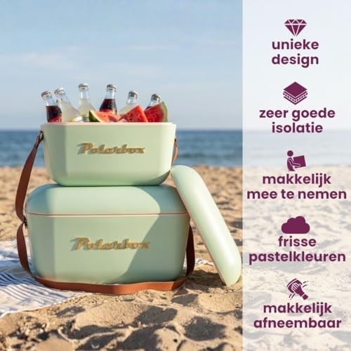Polarbox 20 Litre Klasik Soğutucu Kutusu Zeytin - Yeşil |Plaj, Piknik ve Parti için Buz Kutusu | Dönüştürülebilir Kapak | Beslenme Kutusu | Termal soğutucu kutusu | Buz Soğutucu Kutusu