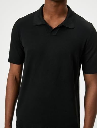 Polo Neck Thin Knit T-Shirt