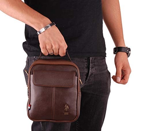 Polo Omuz Çantası Fermuarlı Saplı Siyah 6756