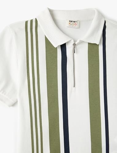 Polo Tişört Kısa Kollu Yarım Fermuar Detaylı