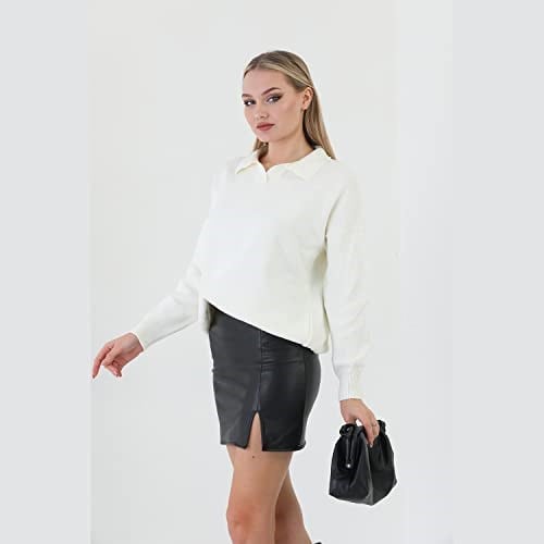 Polo Yaka Kadın Seweater
