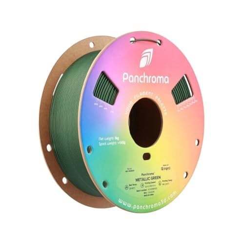 Polymaker Panchroma Metalik PLA Filament, Metalik Yeşil 1,75 mm 3D Baskı Filamenti, 3D Yazıcı PLA Filament, Çoğu FDM 3D Yazıcıya Uygun, 1kg Makara (2,2 lb) - Bedenler: 1kg New Packaging, 1.75 mm