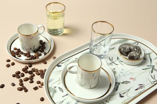 Porland Botanical 2 Kişilik Pasta Çay Servis Takımı